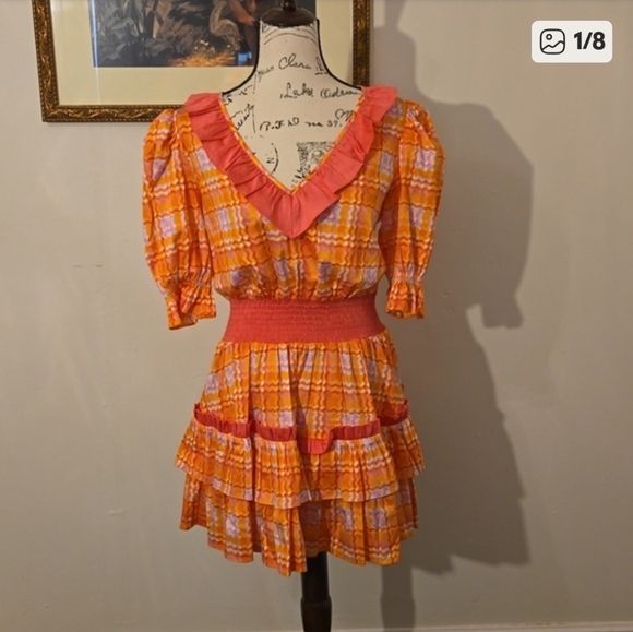 Alden Adair pink and orange Kelsey dress - Picture 9 of 9